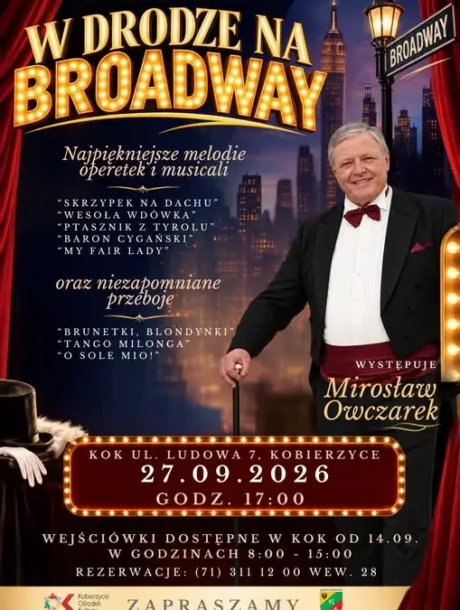 Kobierzyce: Koncert operetkowy „W drodze na Broadway” już 27 września