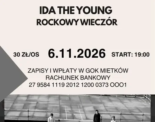 Koncert Idy The Young w Mietkowie – kameralny wieczór z muzyką na żywo