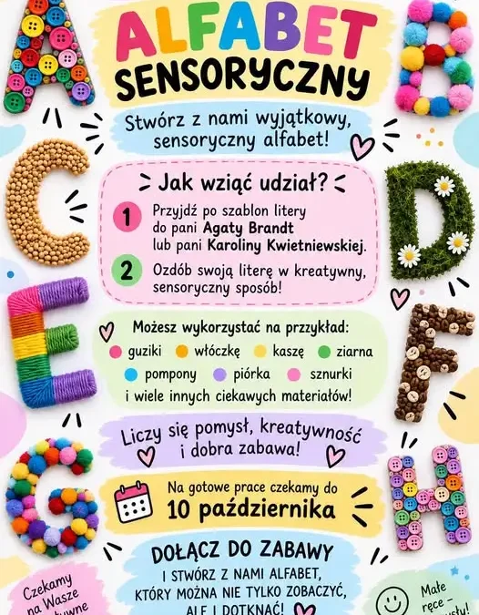 Konkurs „Alfabet sensoryczny” – twórz, baw się i wygrywaj!