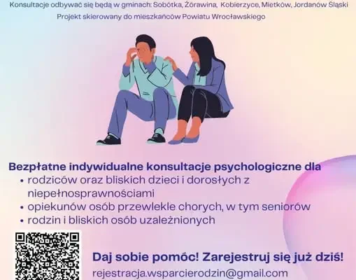 Bezpłatne konsultacje psychologiczne dla mieszkańców Powiatu Wrocławskiego