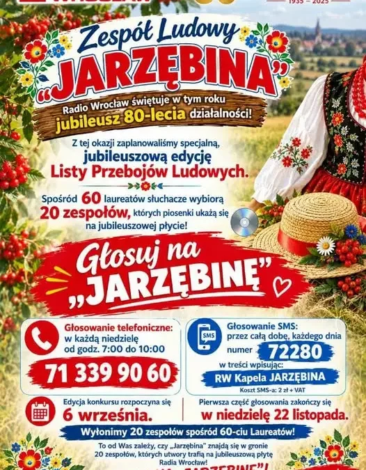 Zespół „Jarzębina” walczy o miejsce na jubileuszowej płycie Radia Wrocław