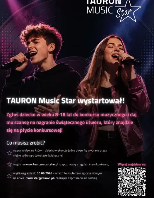 Tauron Music Star – konkurs wokalny z nagraniami do 30 września