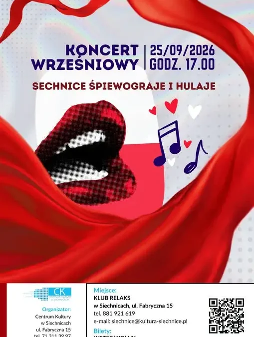 Koncert wrześniowy zespołu Sechnice Śpiewograje i Hulaje w Klubie Relaks