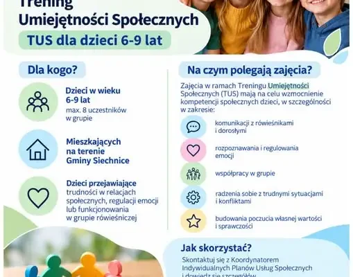 Trening Umiejętności Społecznych w Siechnicach – rusza nabór dla dzieci
