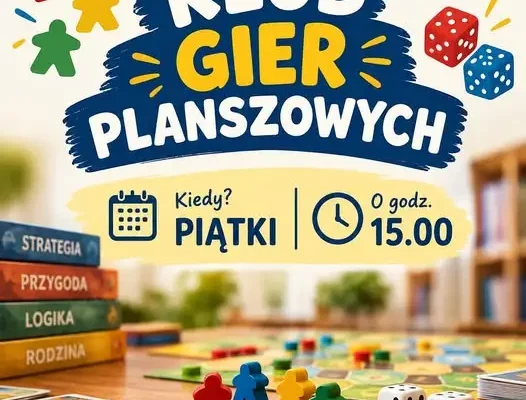 Klub Gier Planszowych w Bibliotece Publicznej w Mietkowie – zaproszenie dla dzieci