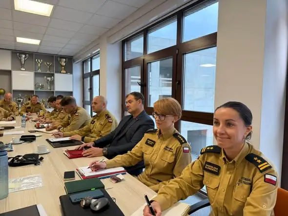 Odprawa służbowa kadry kierowniczej dolnośląskiej PSP we Wrocławiu