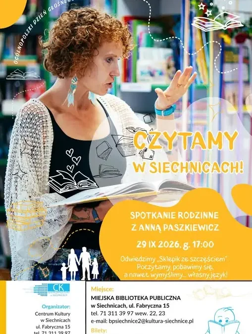 Dzień Głośnego Czytania w Siechnicach – książka wychodzi na miasto