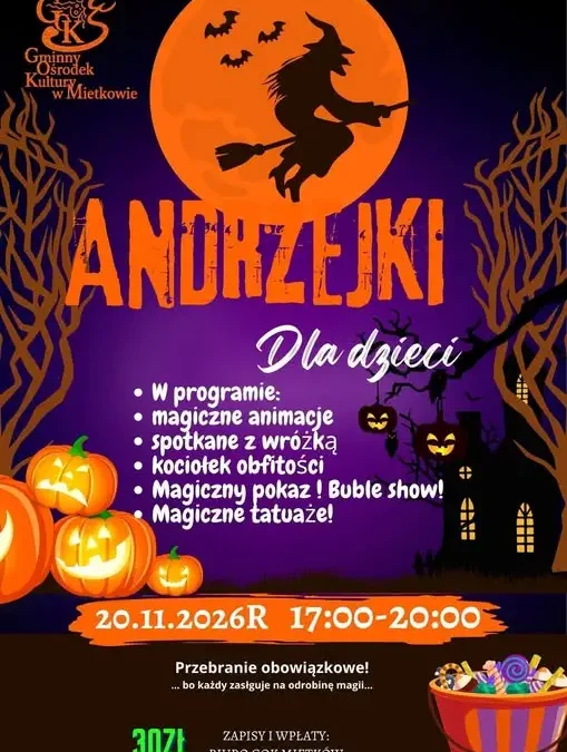 Andrzejkowa zabawa dla dzieci w Mietkowie – zapisy trwają