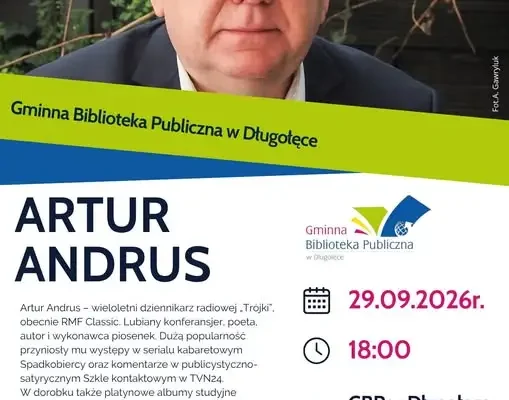 Artur Andrus w Długołęce – jutro spotkanie autorskie w bibliotece