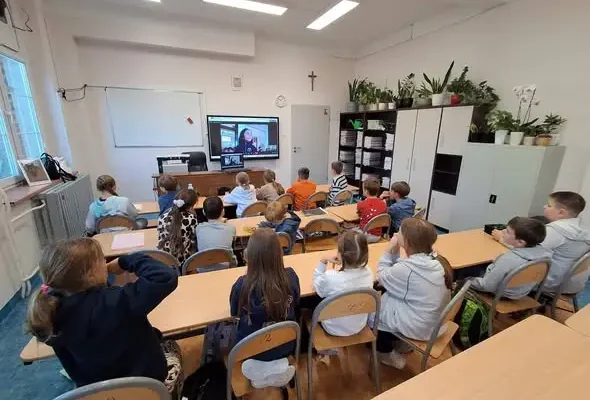 Klasa 3d z Polski rozmawiała online z uczniami z Hiszpanii