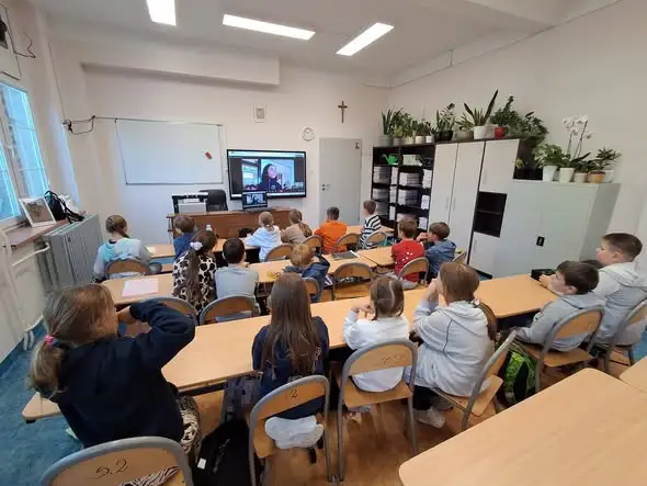 Klasa 3d z Polski rozmawiała online z uczniami z Hiszpanii