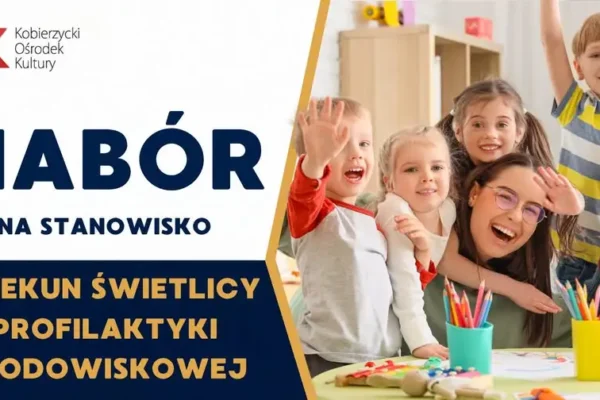 Kobierzycki Ośrodek Kultury szuka opiekuna świetlicy profilaktyki środowiskowej w Domasławiu