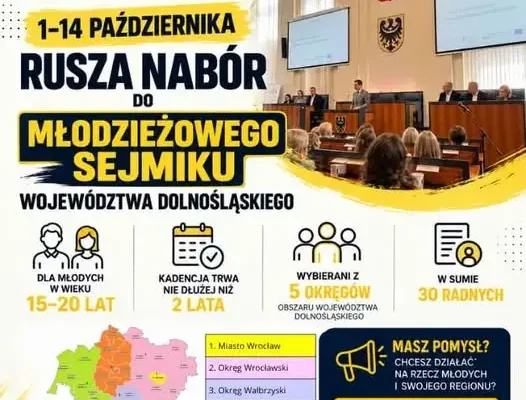 Nabór do Młodzieżowego Sejmiku Województwa Dolnośląskiego – zgłoszenia do 14 października