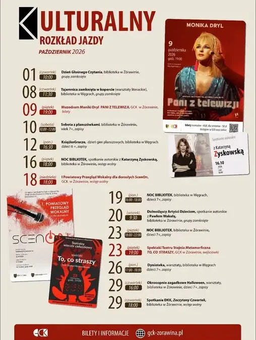 Październik pełen kultury w Gminnym Centrum Kultury w Żórawinie
