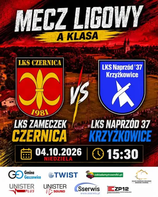 LKS Zameczek Czernica podejmie LKS Naprzód 37 Krzyżkowice w meczu ligowym