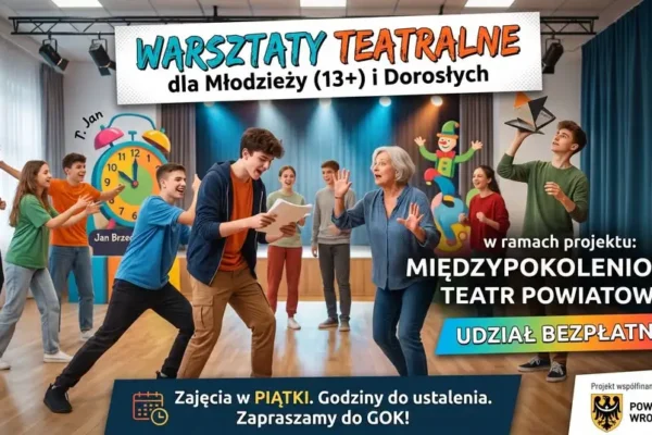 Bezpłatne warsztaty teatralne w GOK Mietków – rusza nabór dla młodzieży i dorosłych
