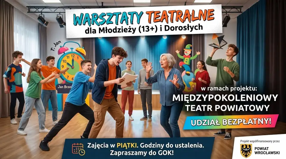 Bezpłatne warsztaty teatralne w GOK Mietków – rusza nabór dla młodzieży i dorosłych