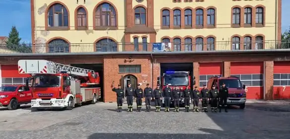 Wrocławscy strażacy oddali hołd zmarłemu policjantowi z Bolesławca