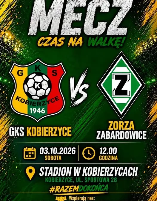 Ligowe emocje w Kobierzycach – starcie z Zorzą Zabardowice