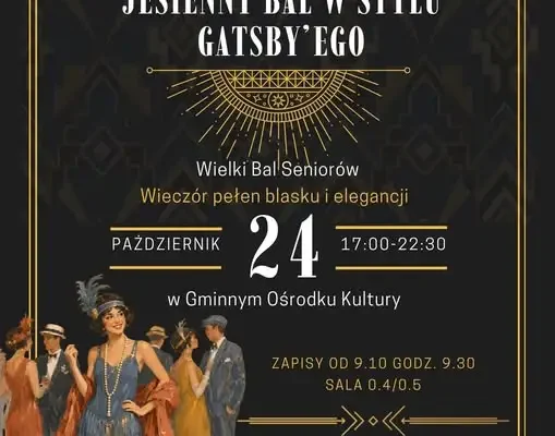 Jesienny Bal Seniora w stylu Wielkiego Gatsby’ego – zapisy od 9 października