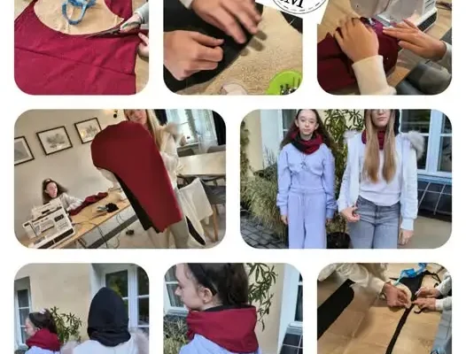 Zajęcia krawieckie w Zameczku Czernica – komino-kaptury i sobotnie spotkania