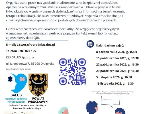 Bezpłatne warsztaty i grupy wsparcia dla rodziców dorosłych osób z niepełnosprawnościami w Długołęce