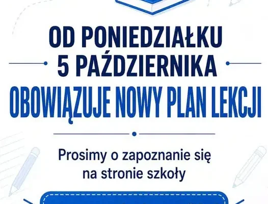 Nowy plan lekcji w ZS Sobótka od 5 października