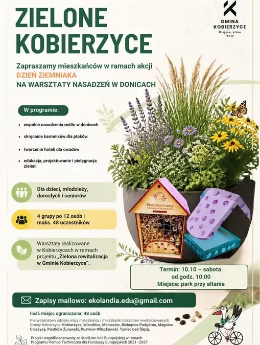 Zielona rewitalizacja w Kobierzycach: warsztaty ogrodnicze dla mieszkańców