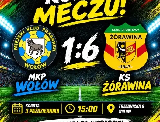 KS Żórawina rozbił MKP Wołów 6:1. Pierwsze wyjazdowe zwycięstwo w sezonie!