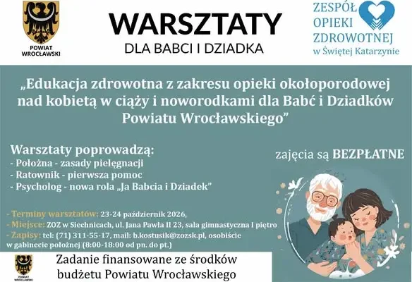 Bezpłatne warsztaty dla przyszłych rodziców i dziadków w Siechnicach