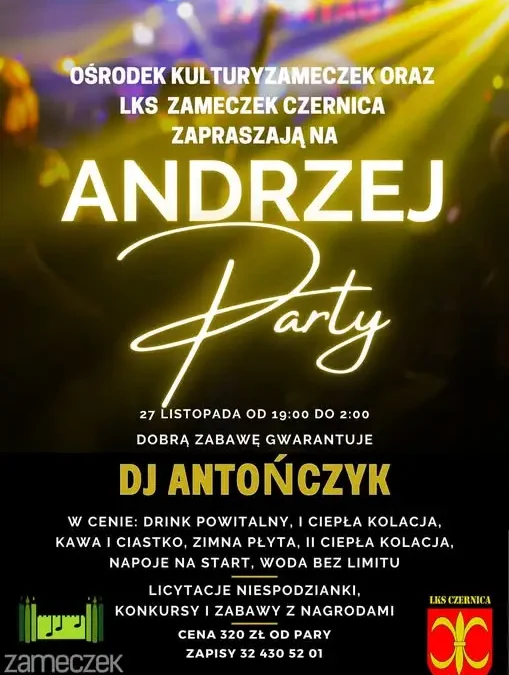 Andrzejki na Wolności w Zameczku Czernica – zaproszenie na zabawę