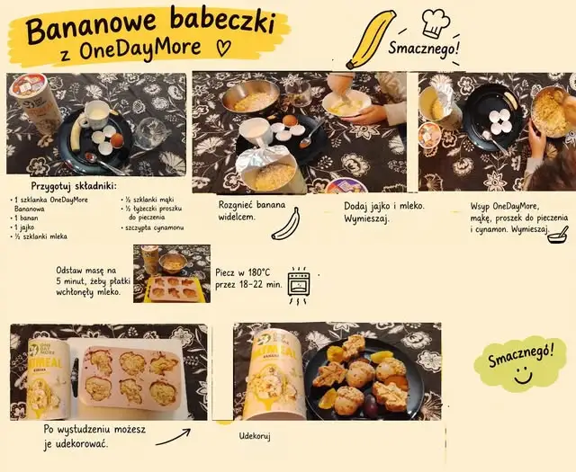 Bananowe babeczki Jonasza – uczniowska inspiracja z OneDayMore