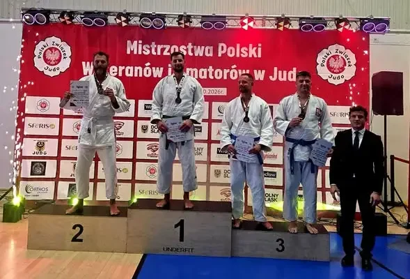 Grzegorz Kamiński ze srebrnym medalem Mistrzostw Polski Weteranów i Amatorów w Judo
