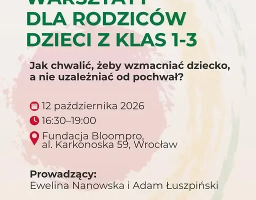 Wrocław: bezpłatne warsztaty dla rodziców dzieci z klas 1–3 już dziś