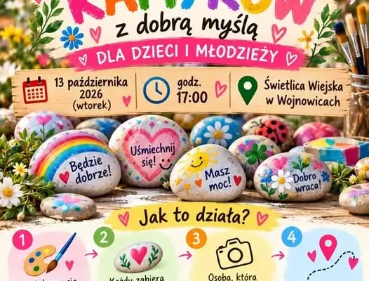 KGW „Razem dla Wojnowic” zaprasza na malowanie kamyków dobrej myśli