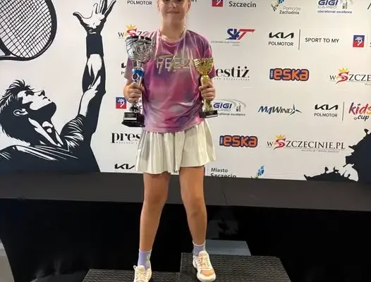 Mariia Yurkevych z klasy 6b ponownie na podium turnieju tenisowego WTK U14 w Szczecinie