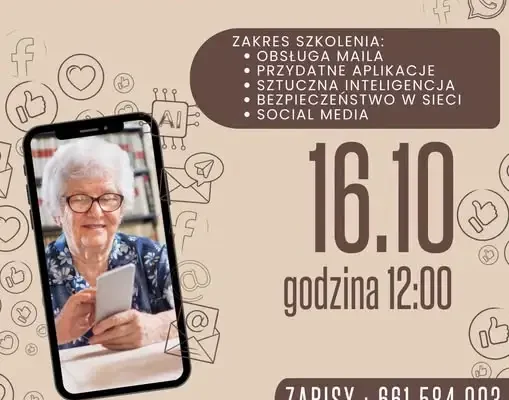 Bezpłatne szkolenie „Cyfrowy Senior” w Siechnicach – już w piątek