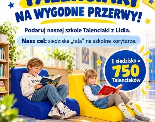 Szkoła Podstawowa nr 2 we Wrocławiu zbiera Talenciaki na siedziska „fala”