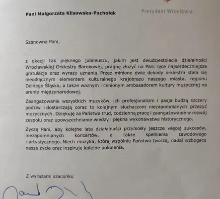 Wrocławska flecistka i nauczycielka z honorowym wyróżnieniem za zasługi dla kultury