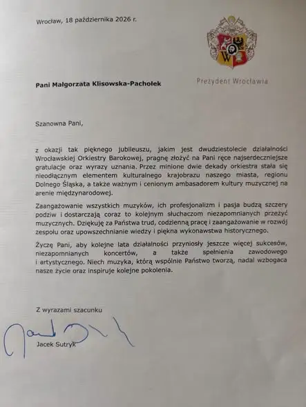 Wrocławska flecistka i nauczycielka z honorowym wyróżnieniem za zasługi dla kultury