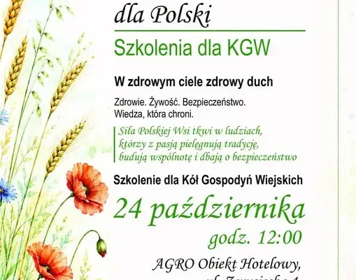 Szkolenie dla KGW w Kobierzycach: zdrowie, żywność i bezpieczeństwo