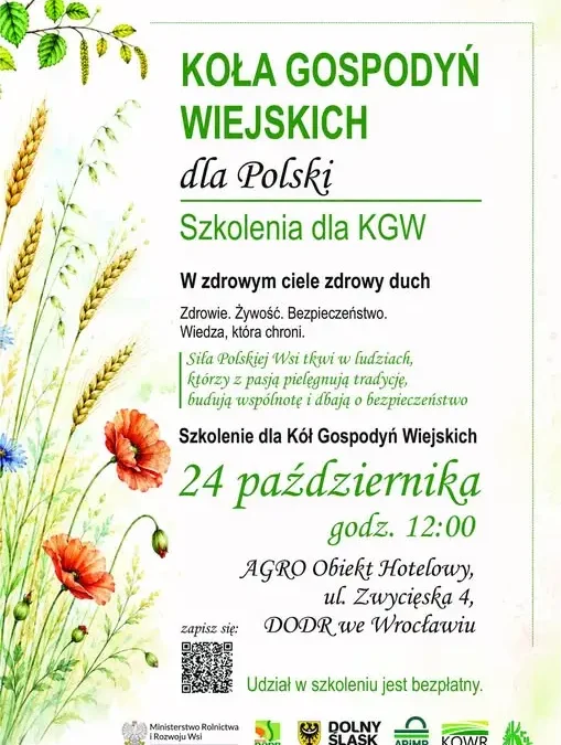 Szkolenie dla KGW w Kobierzycach: zdrowie, żywność i bezpieczeństwo