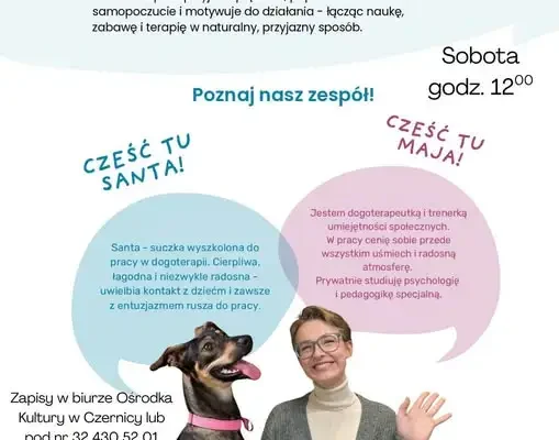 Dogoterapia na Zamku w Czernicy – bezpłatne zajęcia projektowe