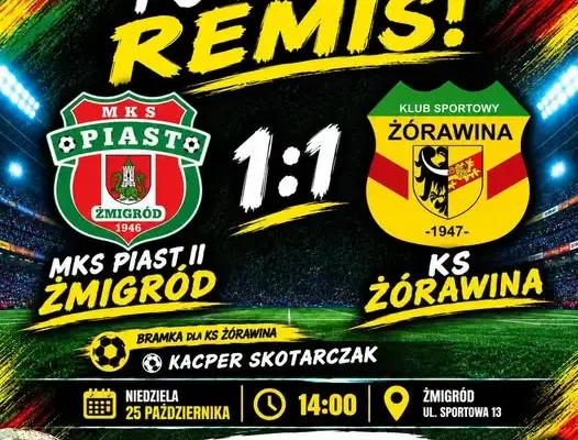 Piast II Żmigród 1:1 KS Żórawina – cenny punkt po emocjonującym meczu