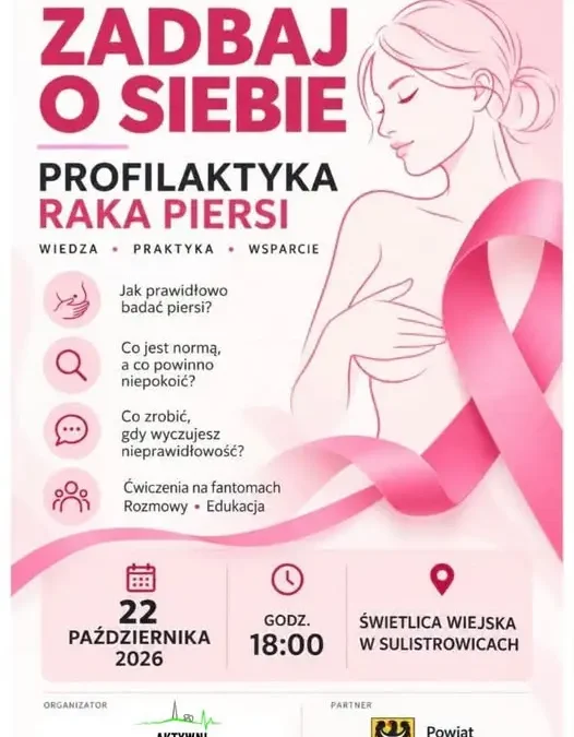 Sulistrowice: warsztaty samobadania piersi i szycie poduszek dla kobiet po mastektomii