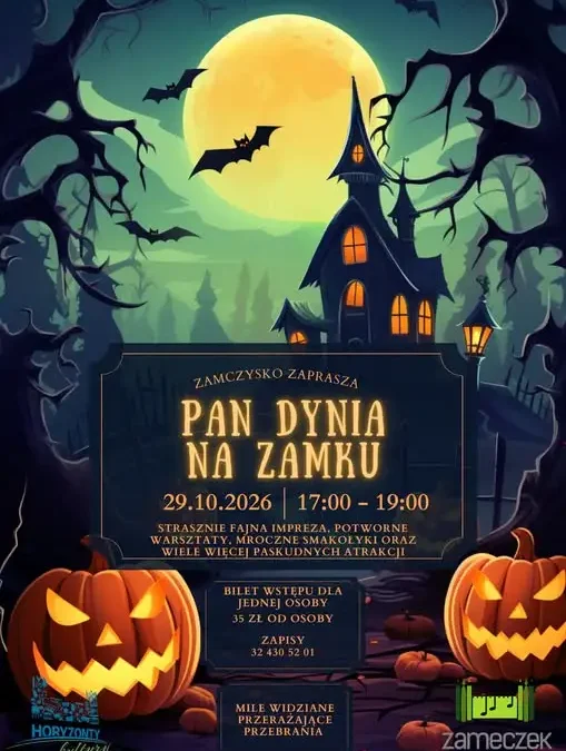 Pan Dynia zawita na Zamku w Czernicy – halloweenowe atrakcje dla najmłodszych