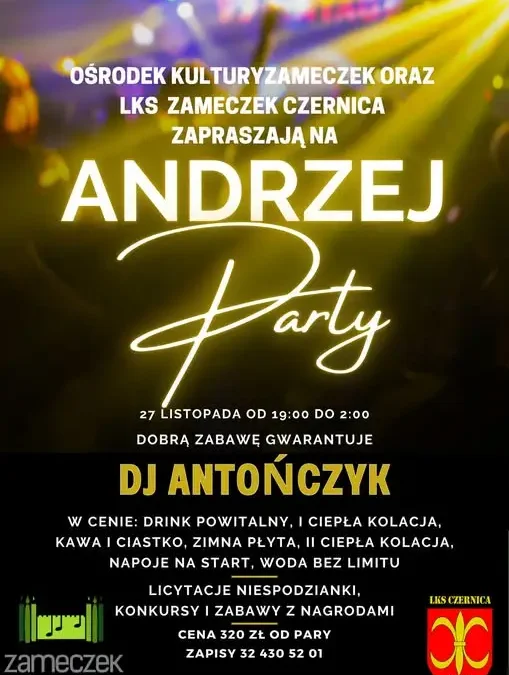 Andrzejki na Wolności w Zameczku Czernica – zabawa już 27 listopada