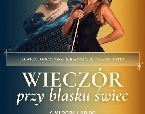 Zaduszki Muzyczne w Klubie Tęcza – harfa, skrzypce i poezja przy blasku świec