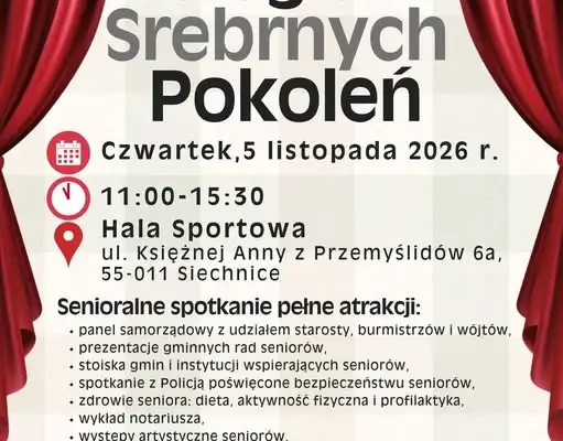 II Forum Seniorów Powiatu Wrocławskiego w Siechnicach – zapisy trwają