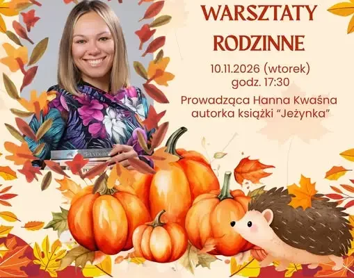 Dzień Jeża w bibliotece w Groblicach – rodzinne warsztaty z Hanną Kwaśną